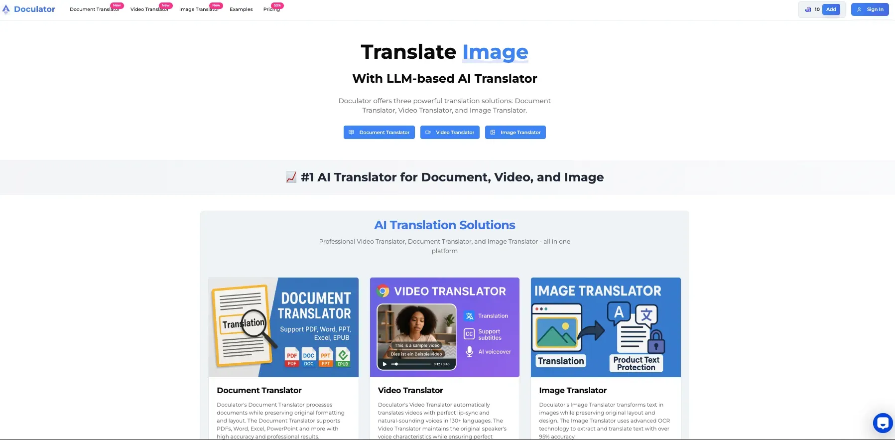 Doculator - Comprehensive Translation Platform