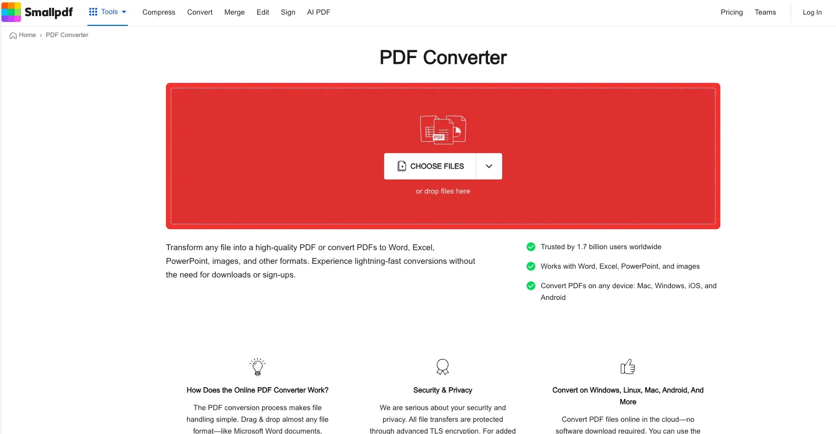 Smallpdf PDF Translator