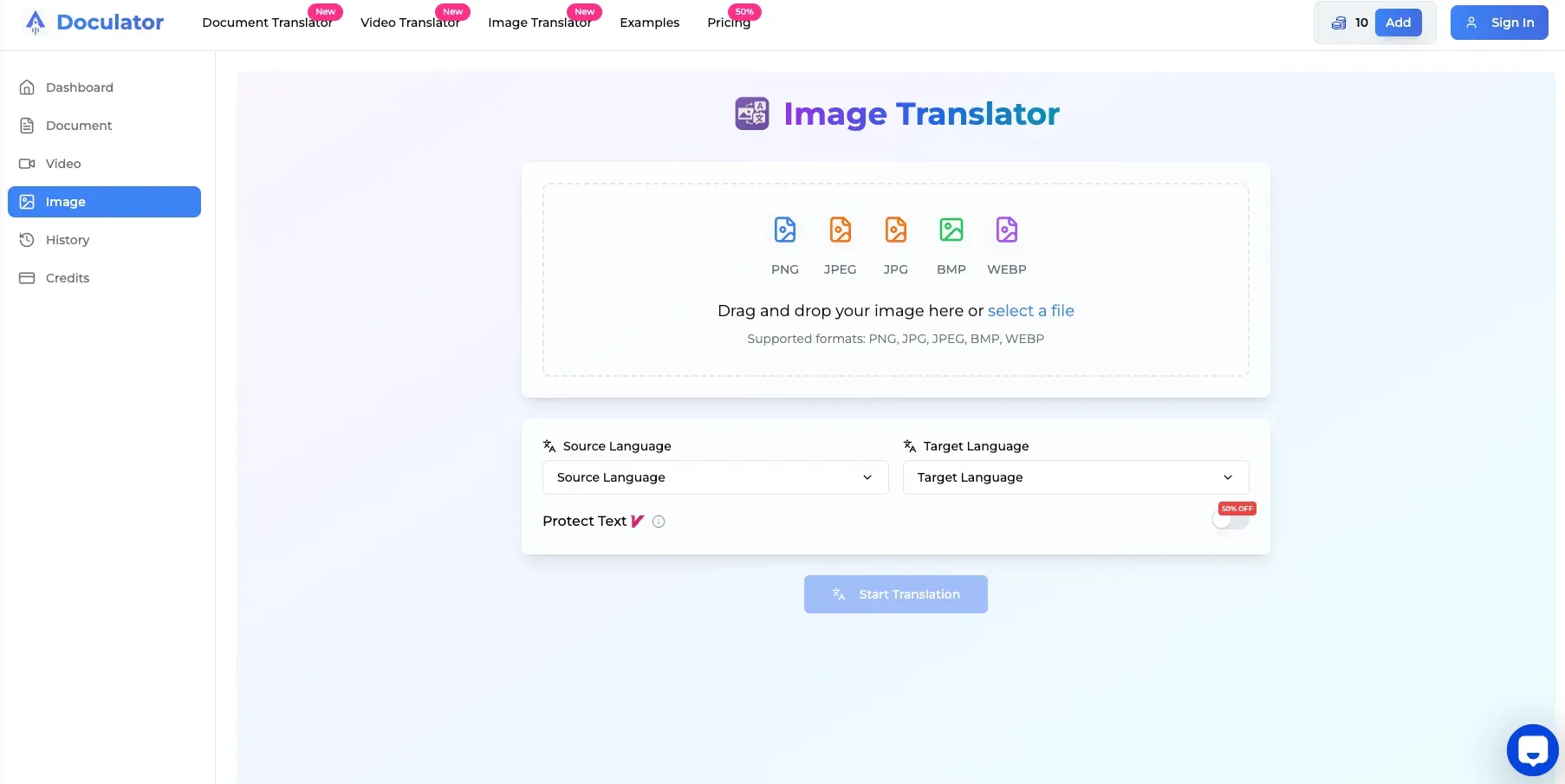 Image Translation Dashboard