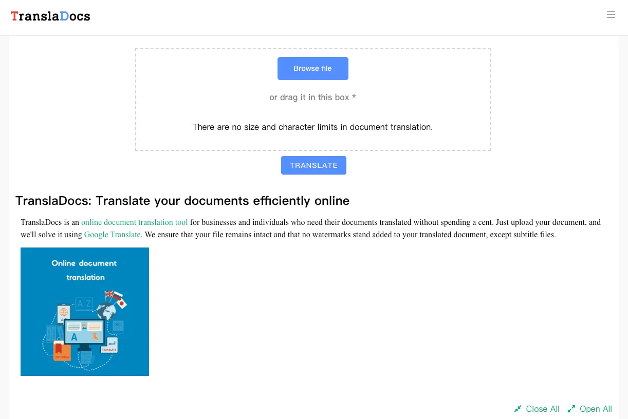 Interface TranslaDocs