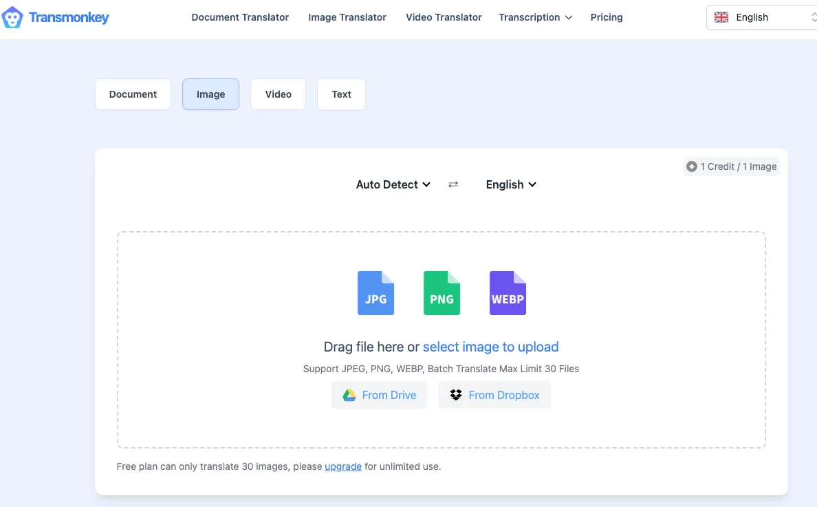 Transmonkey AI Image Translator
