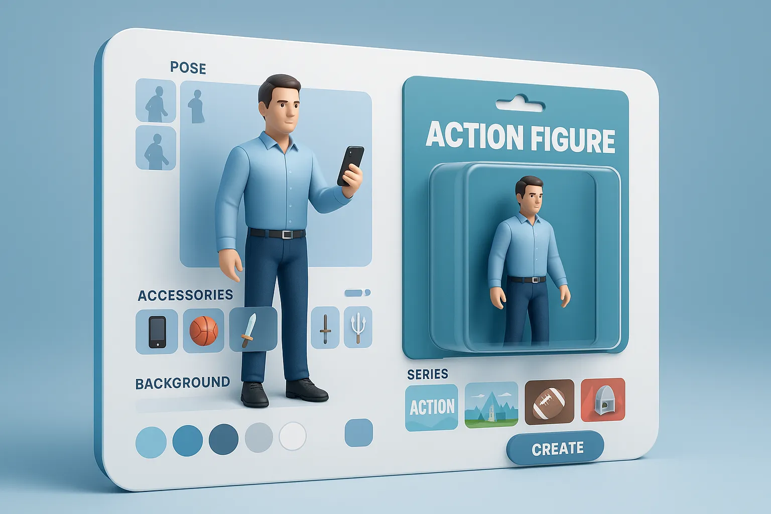 AIアクションフィギュアジェネレーターでアクションフィギュアをカスタマイズする