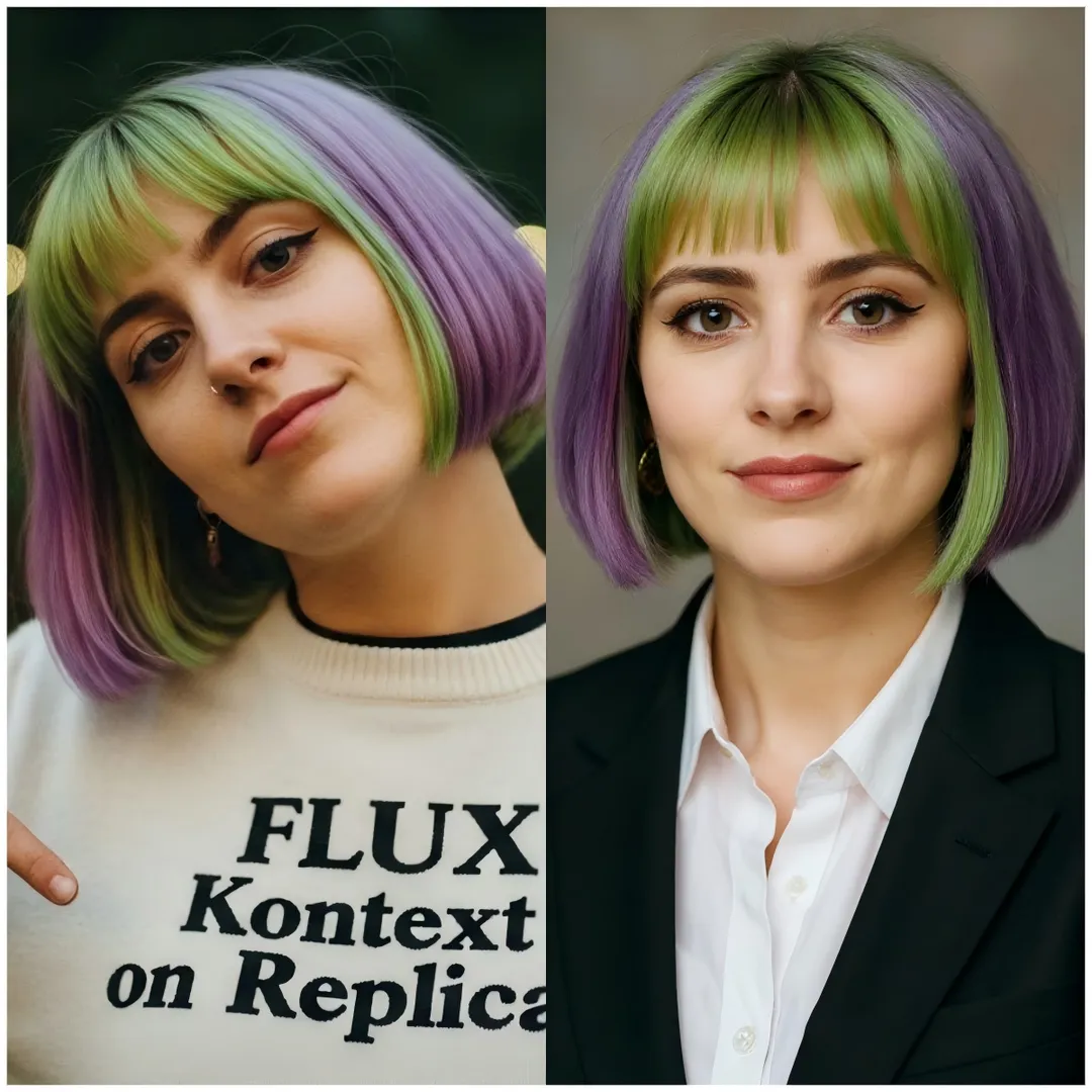Flux Kontext Professional Headshot AI technology creating studio-quality portraits