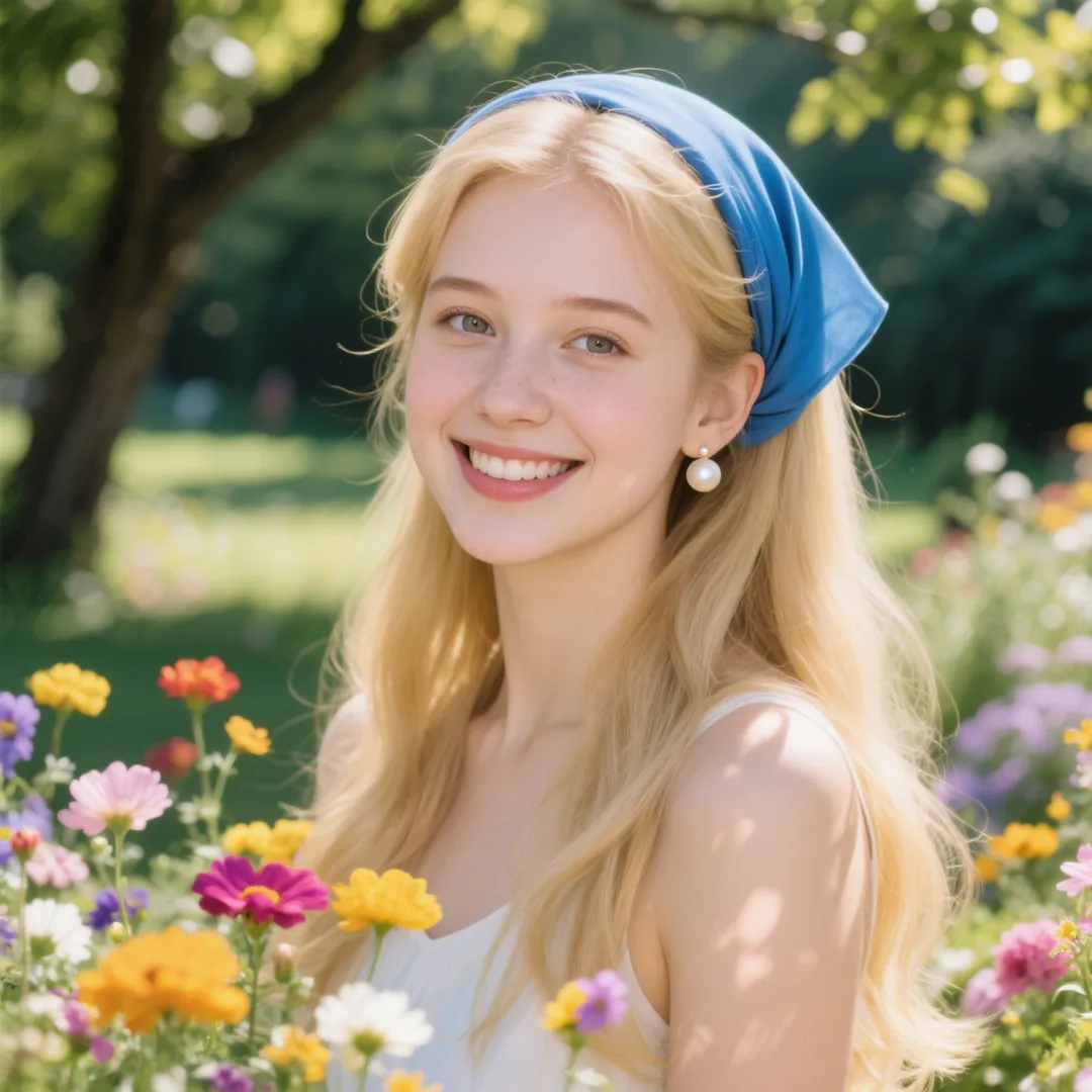 Pearl Earring Headscarf Color Change - 前